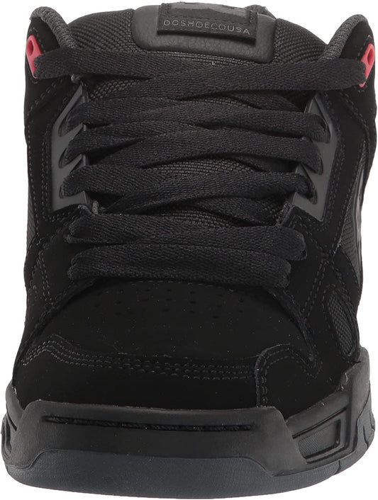 Men'S Stag Low Top Skate Shoe, Black/Grey/Red, 11