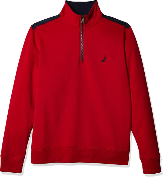 Men'S 1/4 Zip Pieced Fleece Sweatshirt