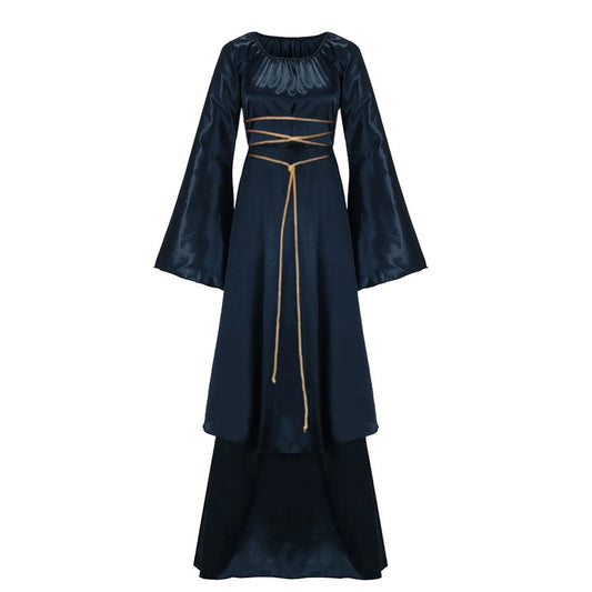Renaissance Dress for Women plus Size Medieval Dress Lace up Corset Viking Dress Long Sleeve Irish over Long Dress